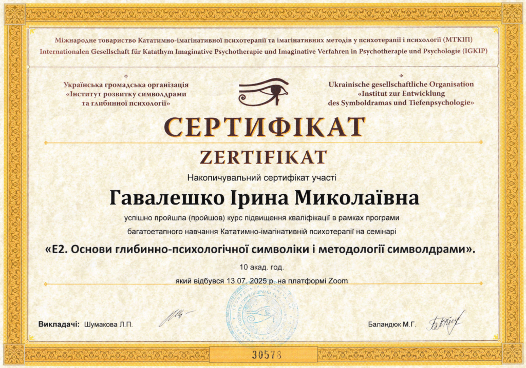 E2. Основи глибинно-психологічної символіки і методології символдрами